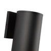 Lorna 12-in (4-in Dia.) 36 Degree Optic Black LED Wall Sconce