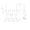 Domino 35-in Black LED Linear Pendant