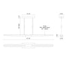 Dakota 42-in Beech Wood LED Linear Pendant