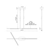 Shift 48-in Black LED Linear Pendant