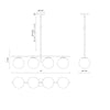 Zuri 37-in Brushed Gold/Opal Glass Socket Linear Pendant