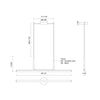 Vesper 48-in Black LED Linear Pendant