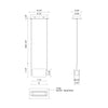 Phoenix 9-in Black/White LED Linear Pendant
