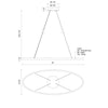 Ovale 40-in White LED Linear Pendant