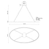 Ovale 53-in White LED Linear Pendant