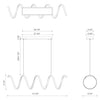 Synergy 42-in Black LED Linear Pendant