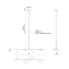 Jayden 40-in Black LED Linear Pendant