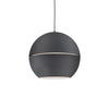 Lucas 24-in Black 1 Light Pendant