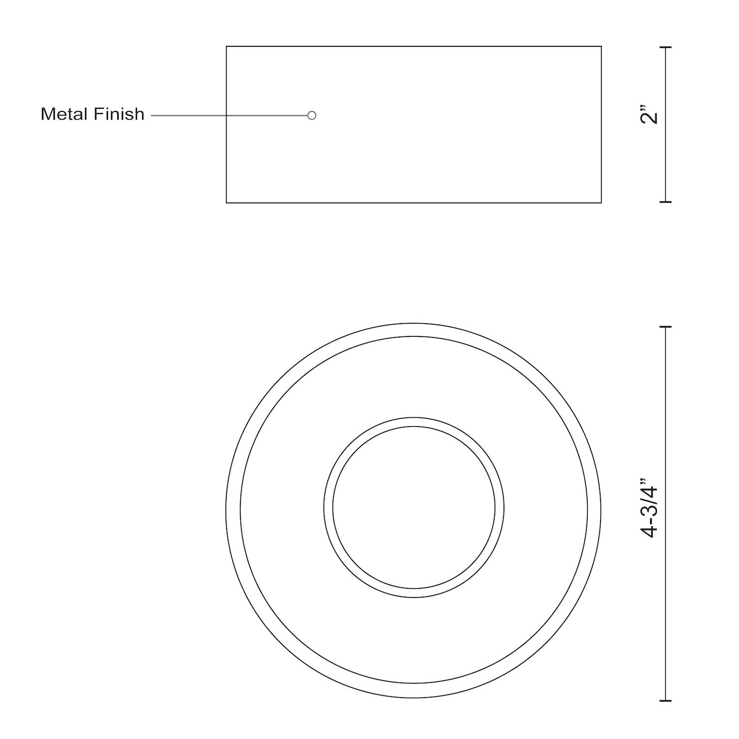 Lucci 5-in White LED Flush Mount