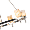 Lucian 32-in Polished Nickel/Alabaster 6 Lights Chandeliers