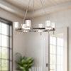 Lucian 32-in Clear Crystal/Polished Nickel 6 Lights Chandeliers