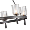Lucian 32-in Clear Crystal/Urban Bronze 6 Lights Chandeliers