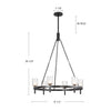 Lucian 32-in Urban Bronze/Alabaster 6 Lights Chandeliers