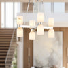 Lucian 22-in Polished Nickel/Alabaster 8 Lights Chandeliers