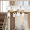 Lucian 22-in Clear Crystal/Vintage Brass 8 Lights Chandeliers
