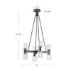 Lucian 22-in Clear Crystal/Vintage Brass 8 Lights Chandeliers