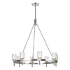 Lucian 36-in Clear Crystal/Polished Nickel 8 Lights Chandeliers