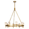 Lucian 36-in Vintage Brass/Alabaster 8 Lights Chandeliers