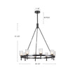 Lucian 36-in Urban Bronze/Alabaster 8 Lights Chandeliers