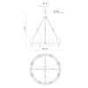 Lucian 36-in Urban Bronze/Alabaster 8 Lights Chandeliers