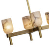 Lucian 52-in Vintage Brass/Alabaster 10 Lights Linear Pendant