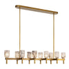 Lucian 52-in Vintage Brass/Alabaster 10 Lights Linear Pendant