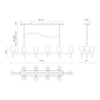 Lucian 52-in Clear Crystal/Polished Nickel 10 Lights Linear Pendant