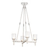 Lucian 22-in Clear Crystal/Polished Nickel 4 Lights Pendant