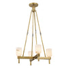 Lucian 22-in Vintage Brass/Alabaster 4 Lights Pendant