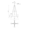 Lucian 22-in Urban Bronze/Alabaster 4 Lights Pendant