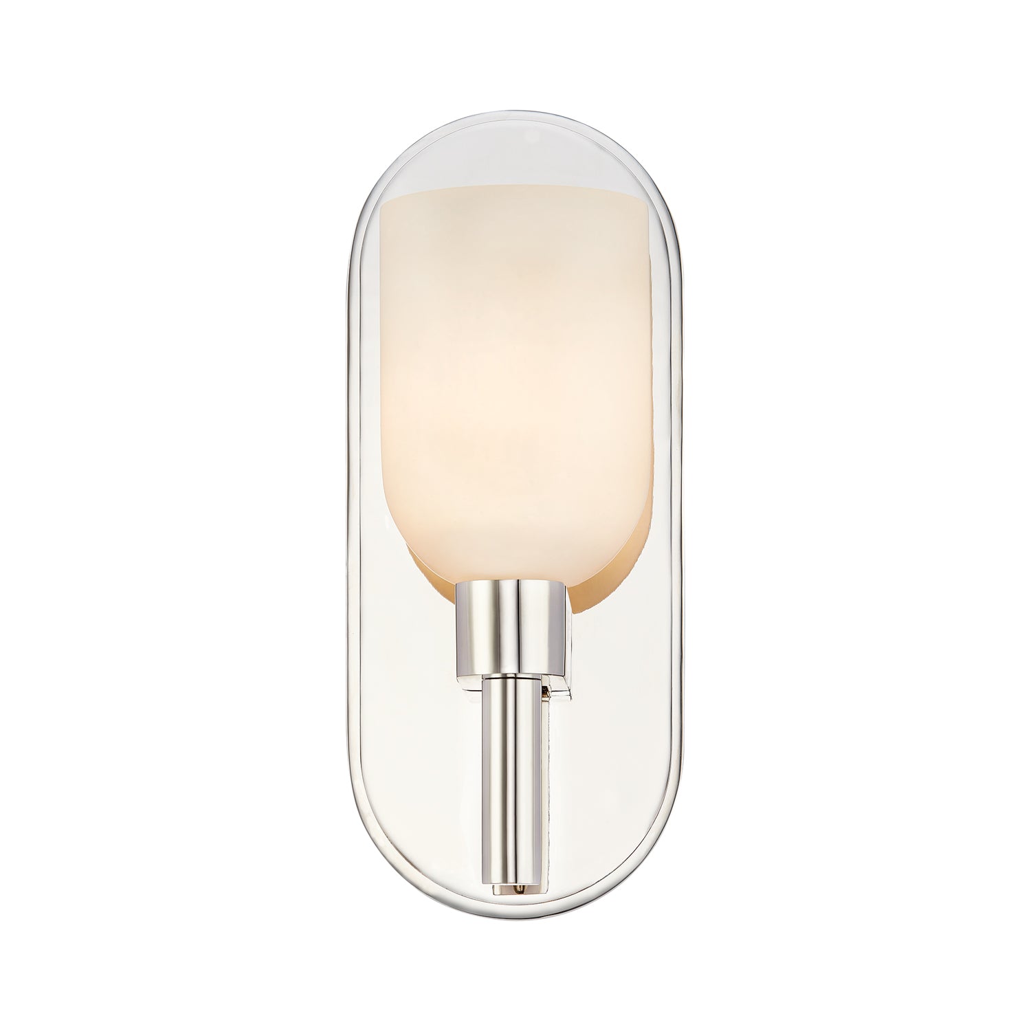 Lucian 9-in Polished Nickel/Alabaster 1 Light Wall/Vanity