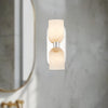 Lucian 11-in Polished Nickel/Alabaster 2 Lights Wall/Vanity