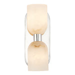 Lucian 11-in Polished Nickel/Alabaster 2 Lights Wall/Vanity