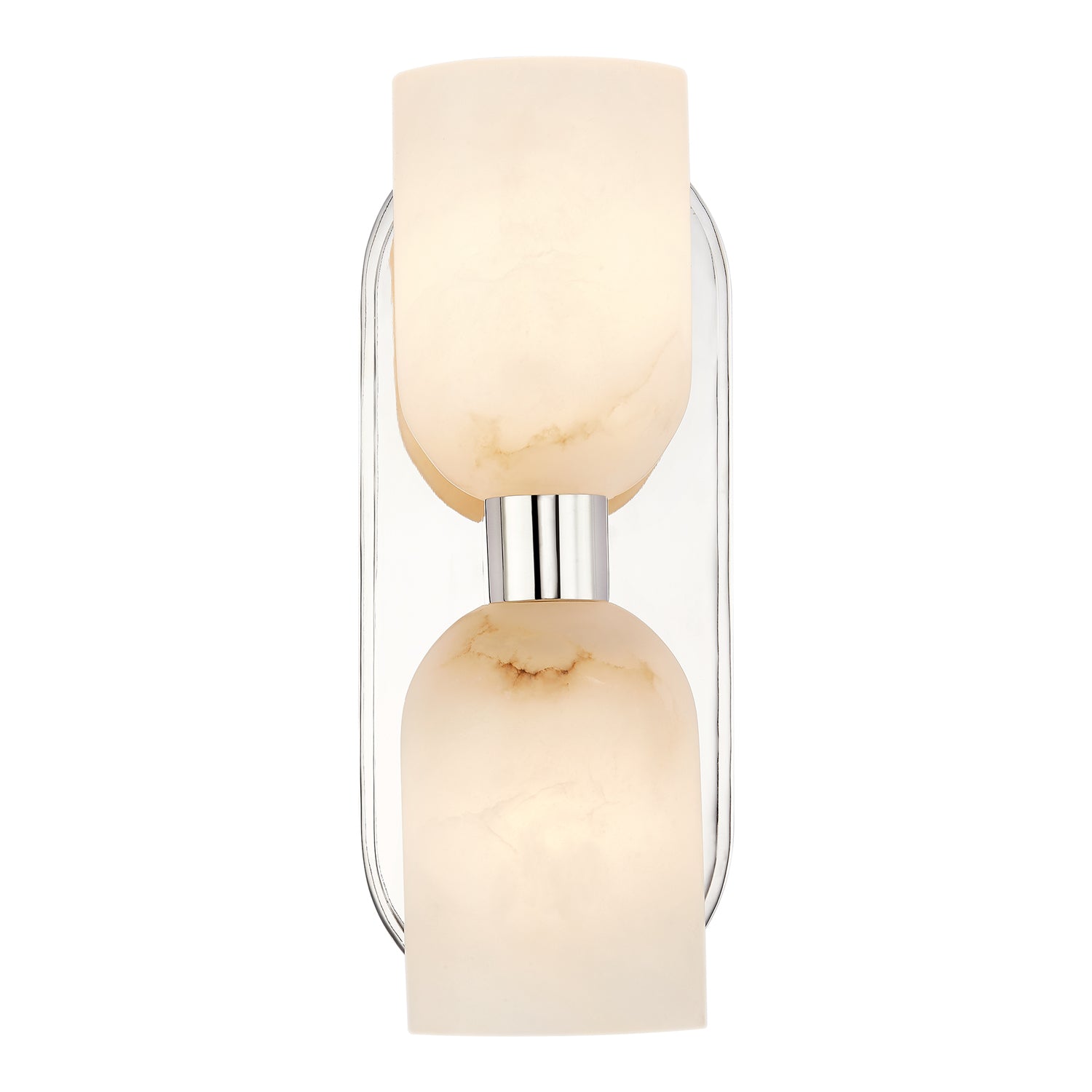 Lucian 11-in Polished Nickel/Alabaster 2 Lights Wall/Vanity