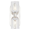 Lucian 11-in Clear Crystal/Polished Nickel 2 Lights Wall/Vanity