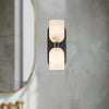 Lucian 11-in Urban Bronze/Alabaster 2 Lights Wall/Vanity