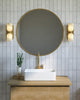 Lucian 11-in Vintage Brass/Alabaster 2 Lights Wall/Vanity