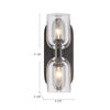 Lucian 11-in Clear Crystal/Vintage Brass 2 Lights Wall/Vanity