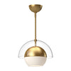 Lucy 12-in Brushed Gold/Opal Matte Glass 1 Light Pendant