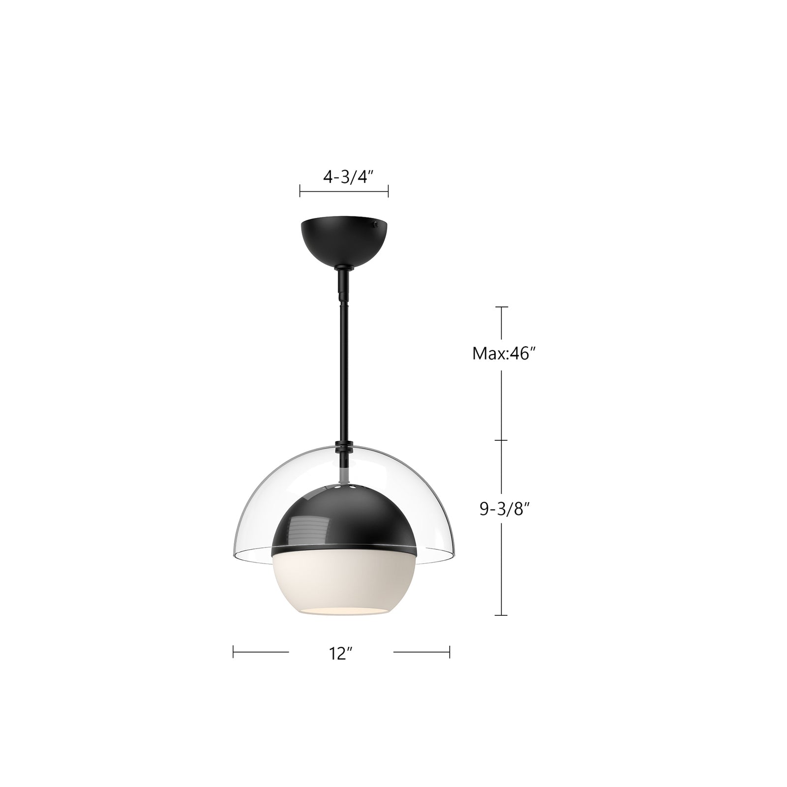 Lucy 12-in Brushed Gold/Opal Matte Glass 1 Light Pendant