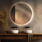 Espejo eléctrico Luna™ de 48" redondo con luz LED