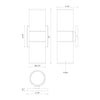 Lund 12-in Gray LED Exterior Wall Sconce