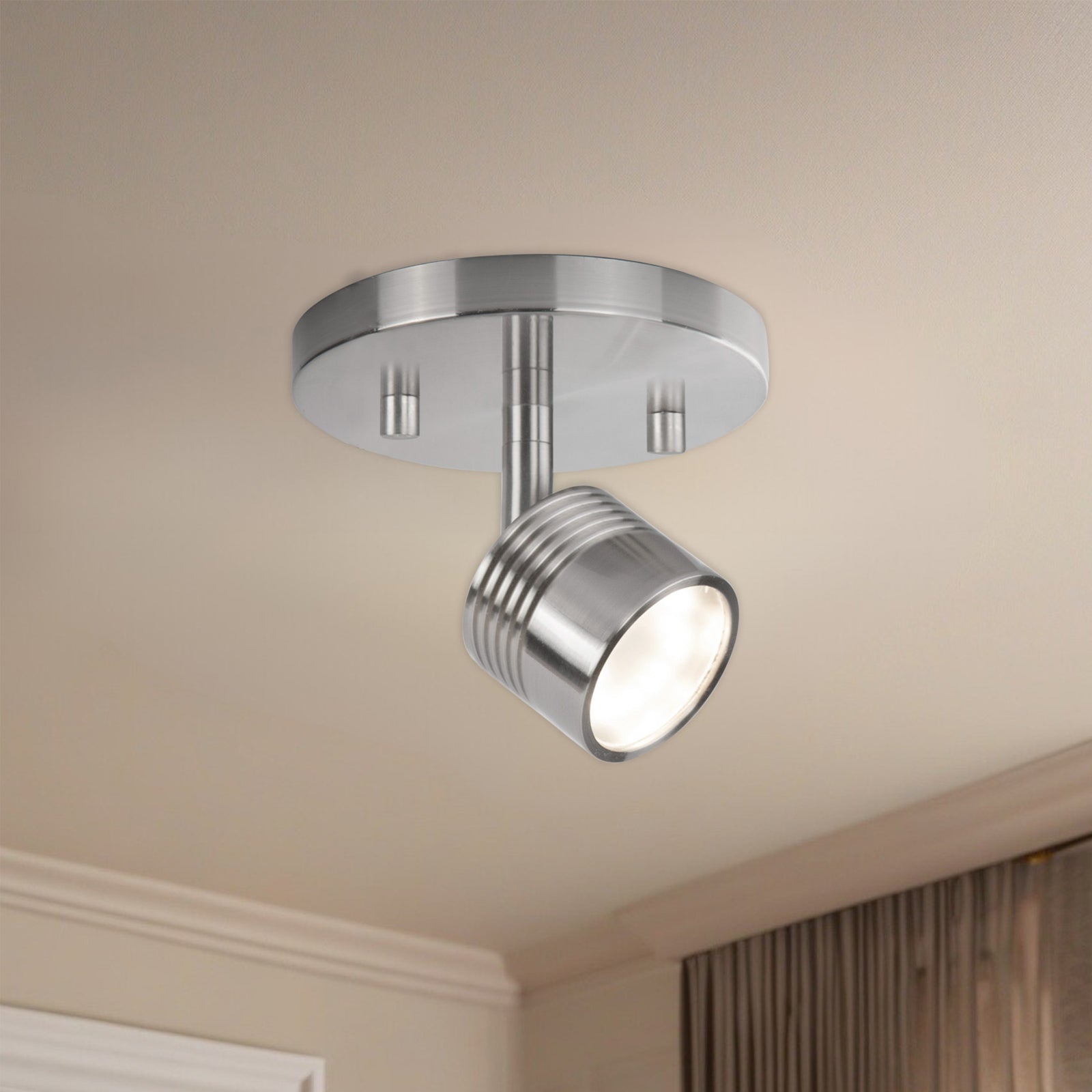 Lyra 6-in Brushed Nickel LED Track Lights