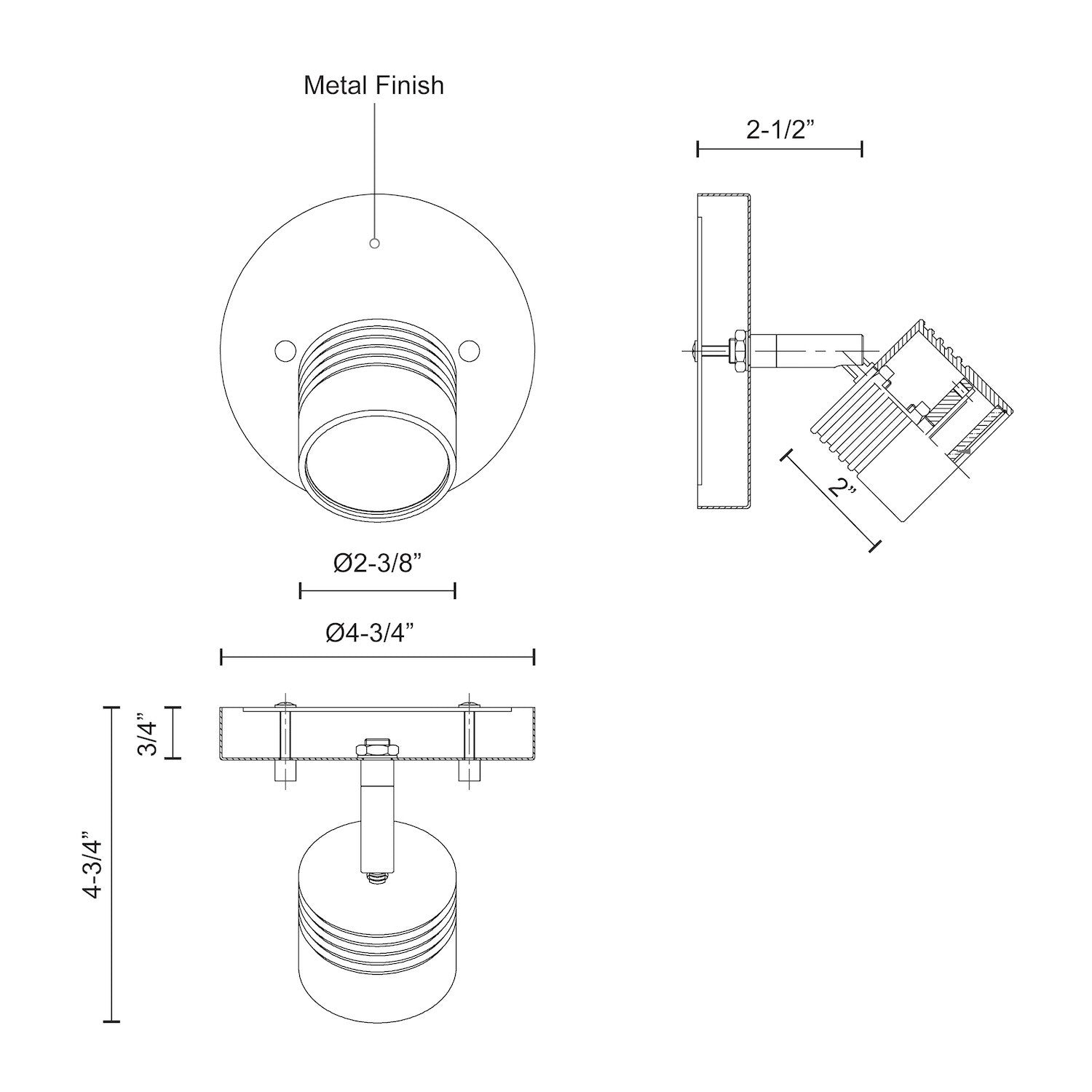Lyra 6-in Brushed Nickel LED Track Lights