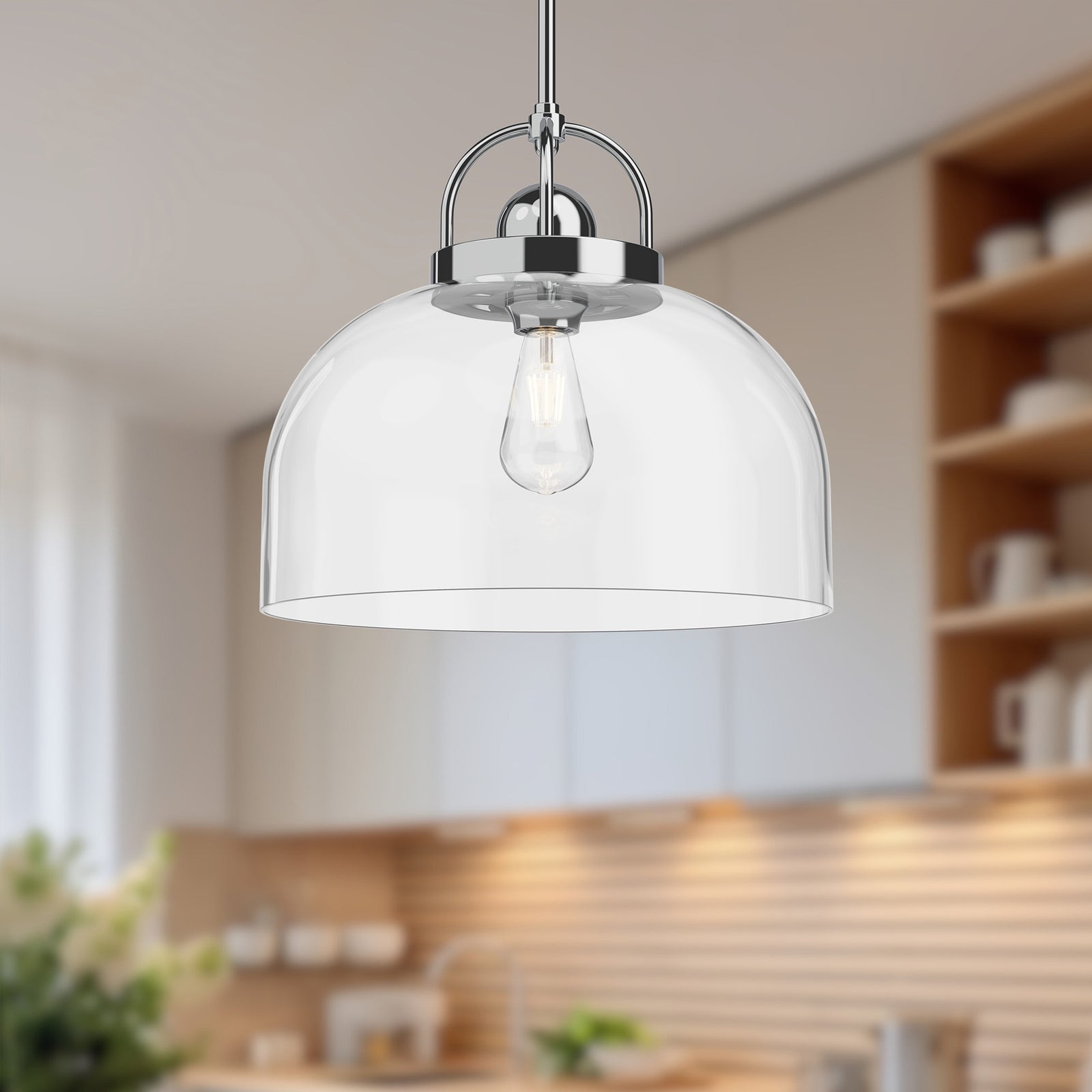 Lancaster 15-in Chrome 1 Light Pendant