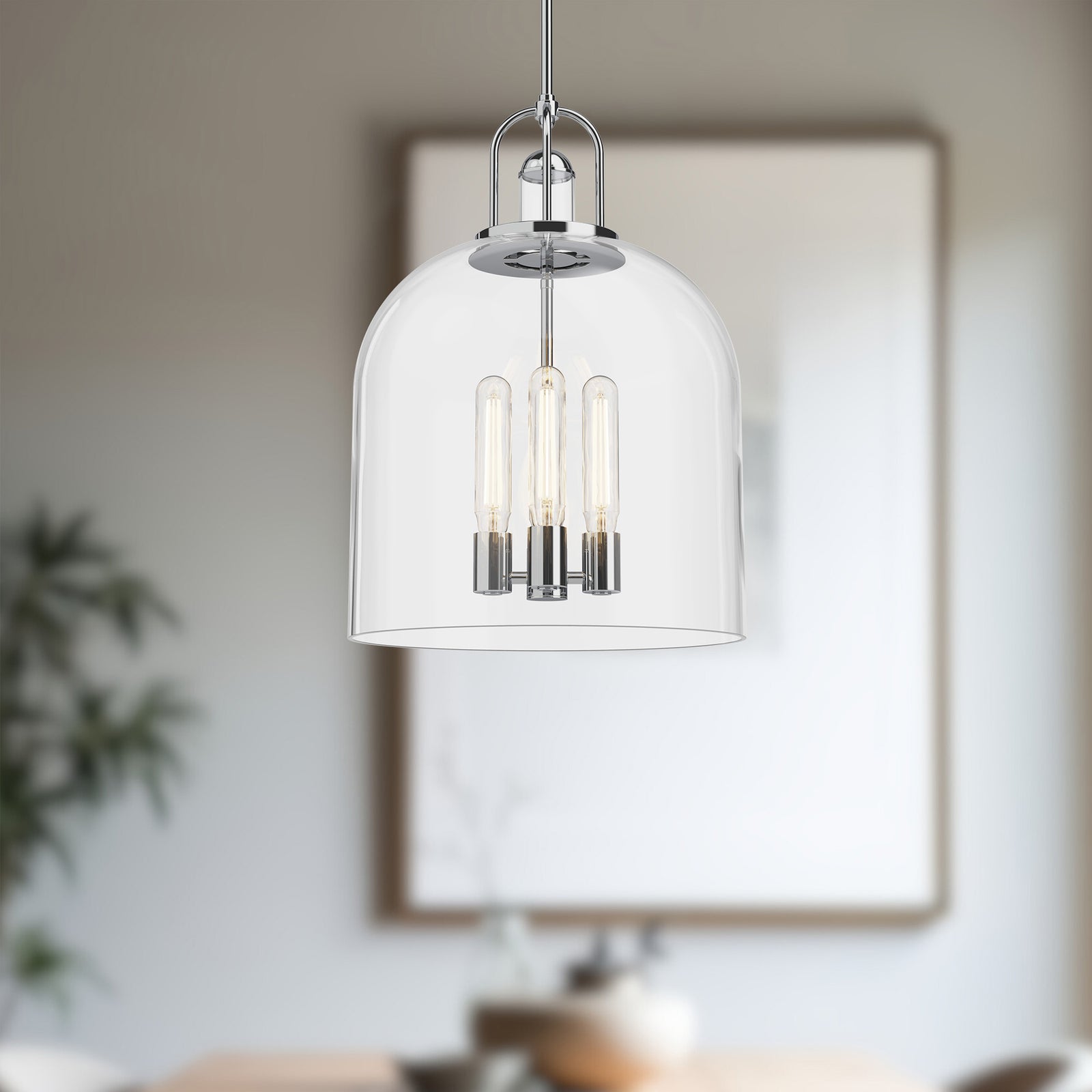 Lancaster 16-in Chrome 4 Lights Pendant