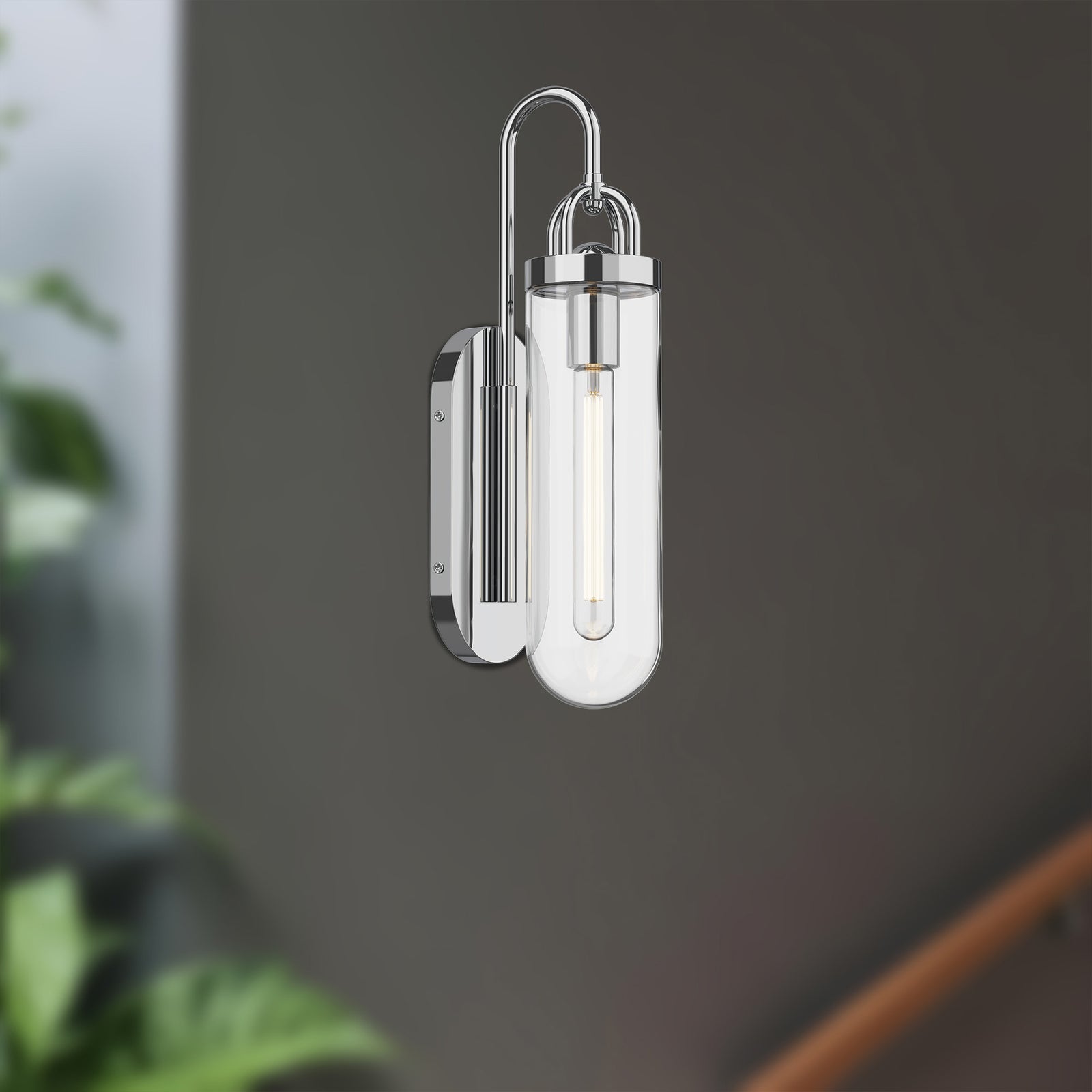 Lancaster 5-in Chrome 1 Light Wall/Vanity