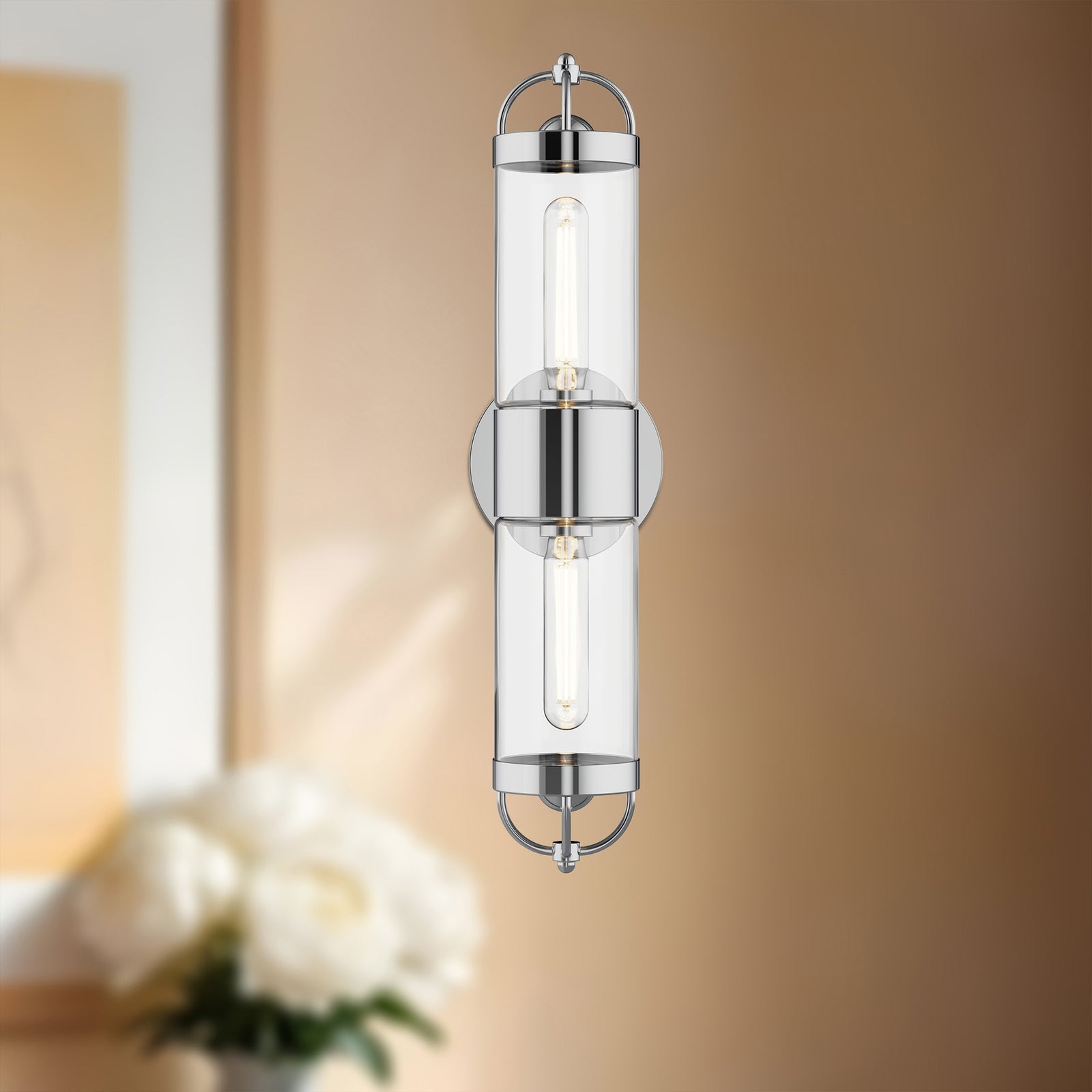 Lancaster 5-in Chrome 2 Lights Wall/Vanity