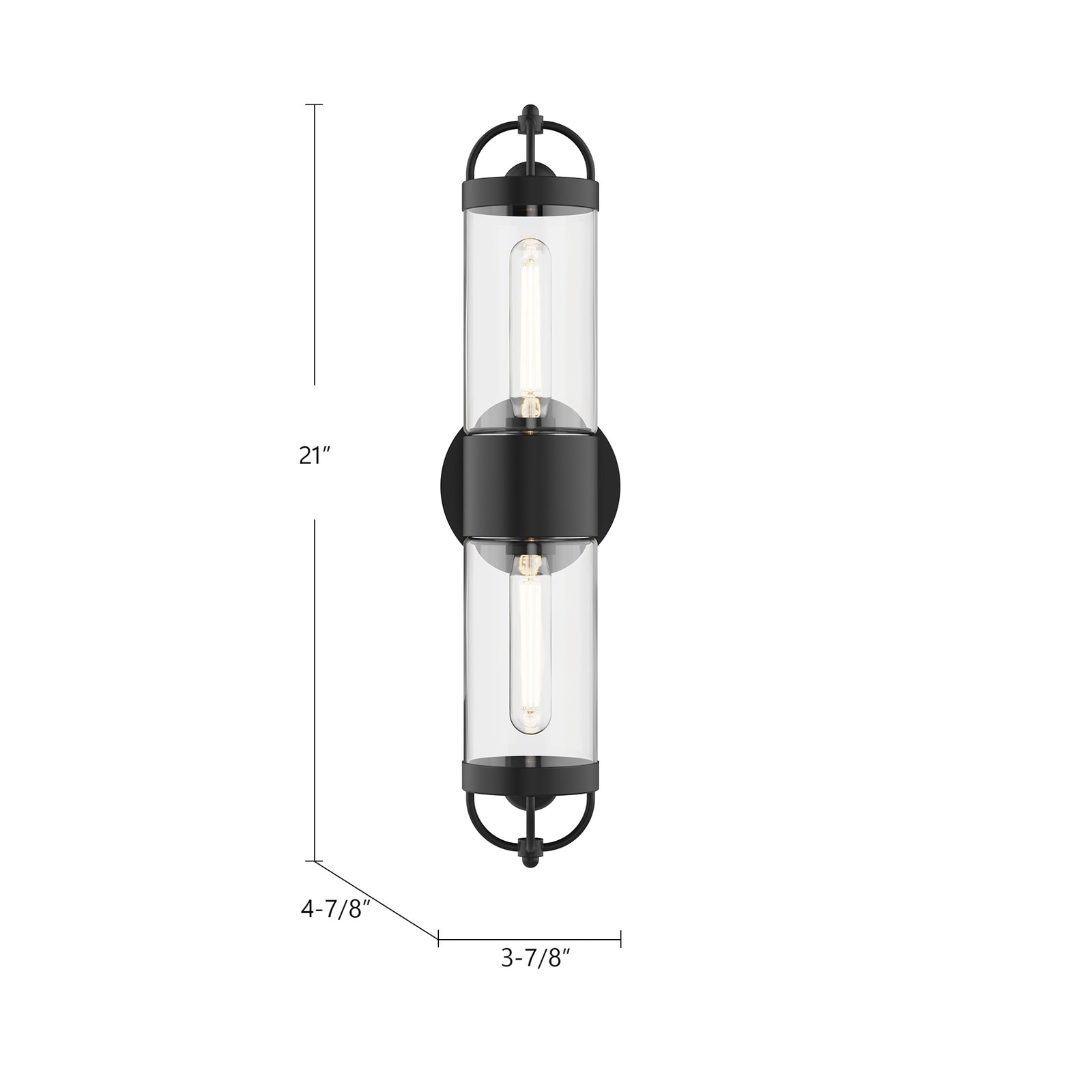 Lancaster 5-in Aged Gold 2 Lights Wall/Vanity