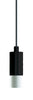 Short Frosted Acrylic Light Guide Single Pendant 3W - Matte Black Socket